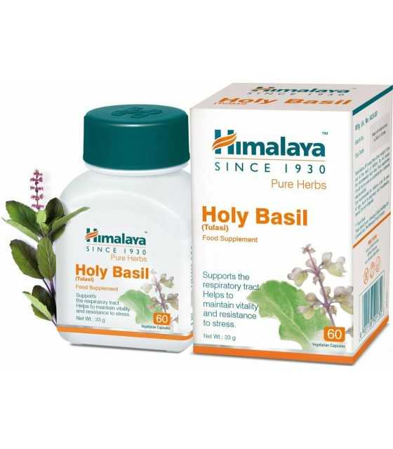 holy basilHimalaya Tulasi (Holy basil) 60caps Για Λοιμώξεις Αναπνευστικού