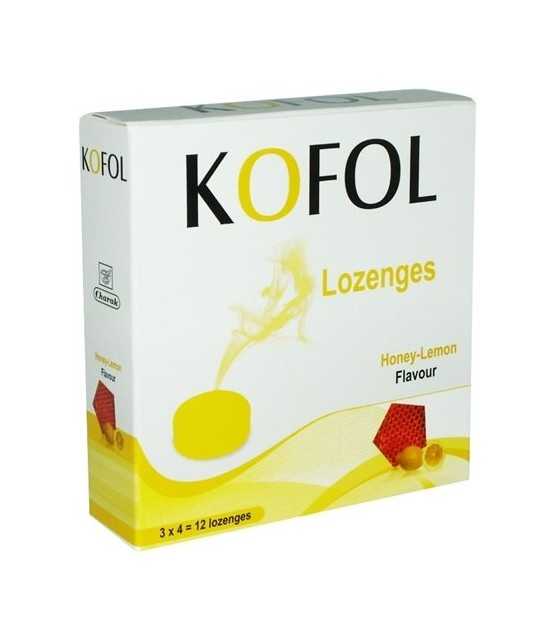 Honey KofolCharak Kofol Lozenges Honey &amp; Lemon 12 lozenges Ανακούφιση του βήχα απο διάφορους παράγοντες