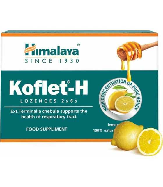 Koflet-H Lemon caramelsHimalaya, Παστίλιες για το βήχα, Koflet-H Lemon 2 x 6 καραμέλες
