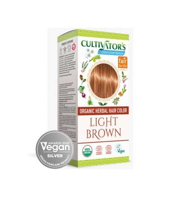 Био билкова боя за коса -светло кафяво - Cultivator's цвят на косата