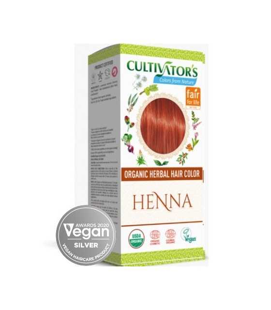 Organic Hair Colour - Βιολογική Βαφή Μαλλιών Χέννα-Κόκκινο