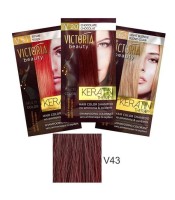 V43 Hair color shampoo BURGUNDY victoria beauty