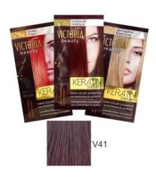VICTORIA BEAUTY, KERATIN THERAPY HAIR COLOUR SHAMPOO V41 ΒΑΘΥ ΔΑΜΑΣΚΗΝΙ 40ml