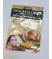 Haokali 10Pcs Snail & Collagen Facial Mask Лист маска за лице МАСКИ ЗА КРАСОТА