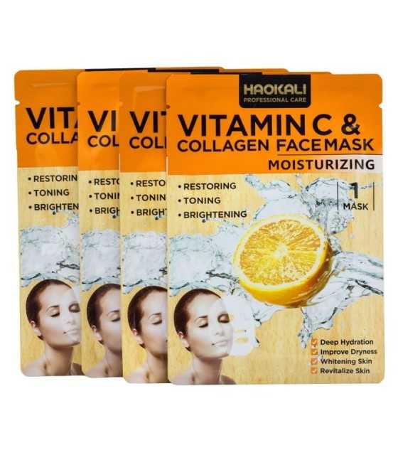 HaokaliC &amp; Collagen maskΜάσκα προσώπου με Vitamin C &amp; Collagen, Haokali