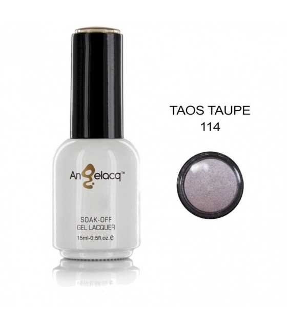 Полупостоянен професионален лак за нокти, Angelacq Perle Taos Taupe 114 15 ml