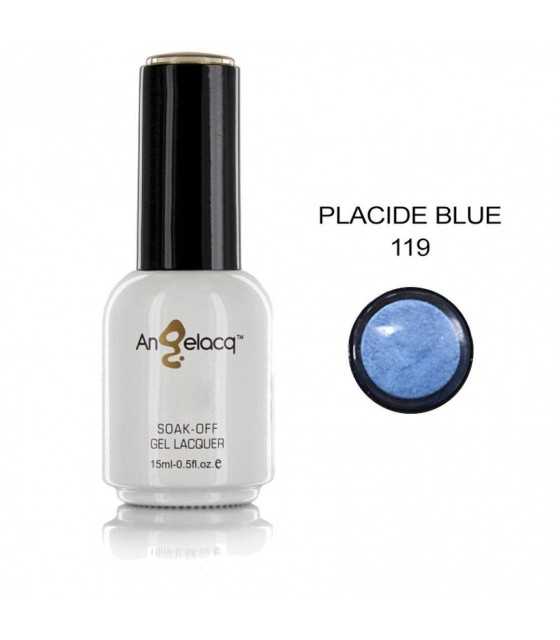 Полупостоянен професионален лак за нокти, Angelacq Perle Placide Blue 119, 15 ml