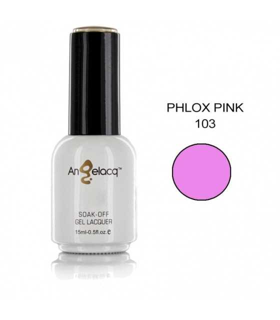 Semi-permanent Professional Nail Polish Angelacq Phlox Pink 103, 15ml