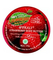 Body Butter strawberryWokali, Φυσική Κρέμα Σώματος Φράουλα 240g, Body Butter