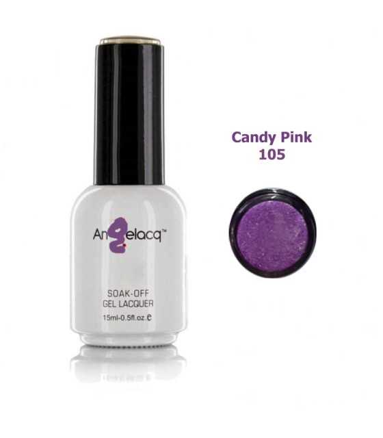 Ημιμόνιμο επαγγελματικό βερνίκι νυχιών, Angelacq Candy Pink 105, 15ml