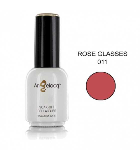 Semi-permanent Professional Nail Polish, Angelacq Rose Glasses 011, 15ml