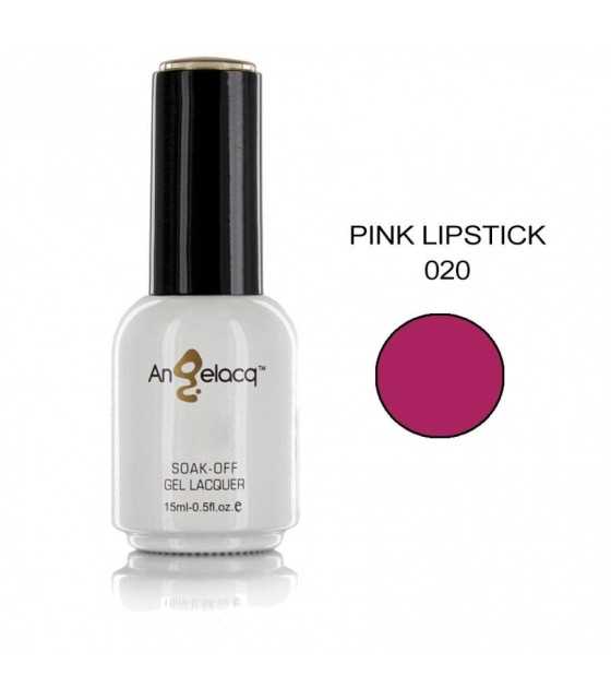 Semi-permanent Professional Nail Polish, Angelacq Pink Lipstick 020, 15ml
