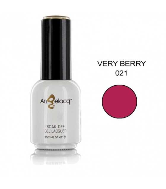 Semi-permanent Professional Nail Polish, Angelacq Very Berry 021, 15ml