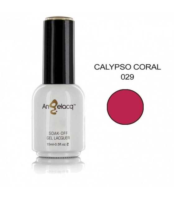 Semi-permanent Professional Varnish, Angelacq Calypso Coral 029, 15ml