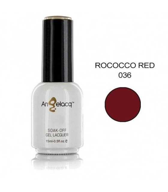 Полупостоянен професионален лак за нокти, Angelacq Rococco Red 036, 15ml