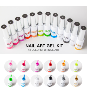 liner gel set 12 χρωμάτων, Nail Art Gel Fluorescence Spider Gel Polish, Mobray