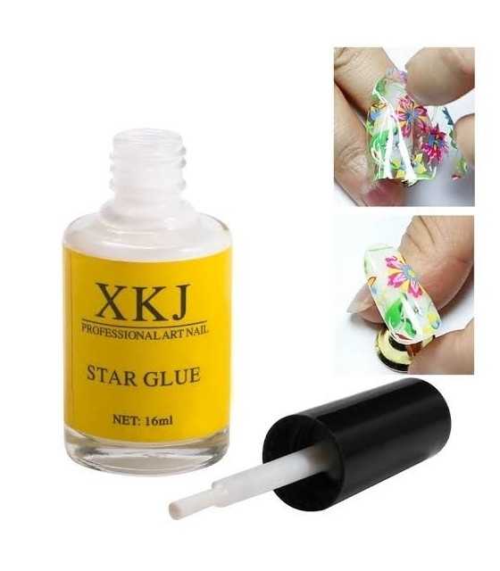 Bottle 16ml Nail Art Glue Gel Galaxy Star Adhesive For Foil Sticker Transfer Tips DIY Manicure