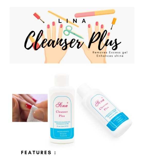 Lina Cleanser Plus Acryl Nail Art Clean Excess Gel & Enhance Shine Remover