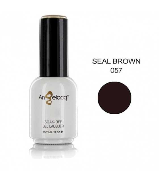 Полупостоянен професионален лак за нокти, Angelacq Seal Brown 057, 15ml