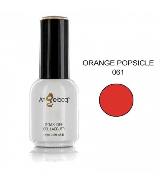 Semi-permanent Professional Nail Polish, Angelacq Orange Popsicle 061, 15ml