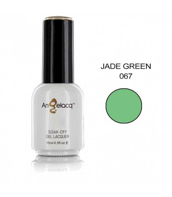 Полупостоянен професионален лак за нокти, Angelacq Jade Green 067, 15ml
