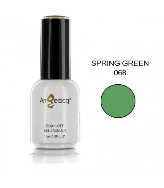 Semi-permanent Professional Nail Polish, Angelacq Spring Green 068, 15ml