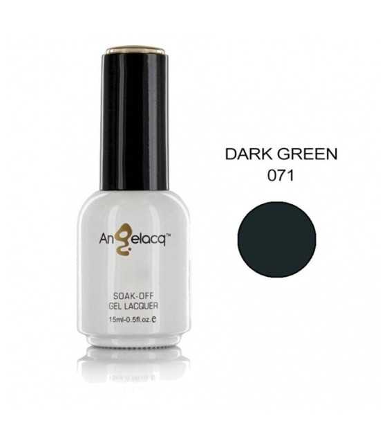 Полупостоянен професионален лак за нокти, Angelacq Dark Green 071, 15ml
