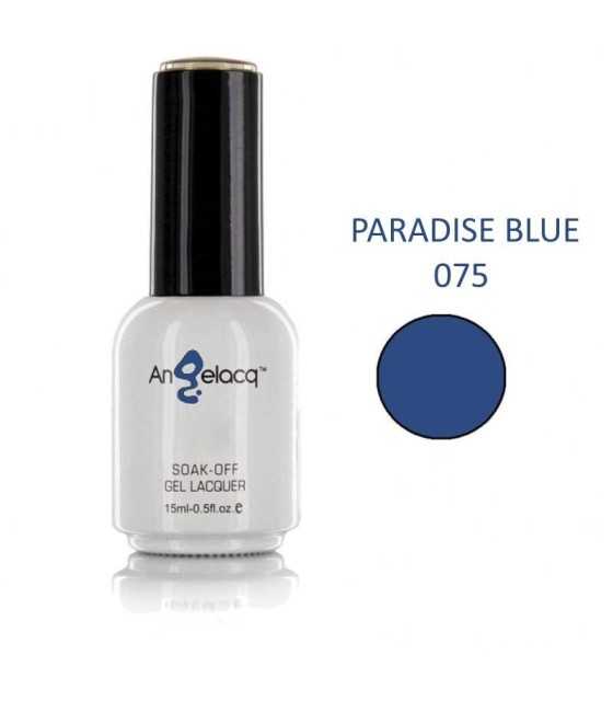 Полупостоянен професионален лак за нокти, Angelacq Paradise Blue 075, 15ml