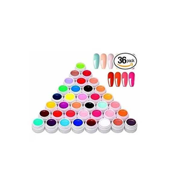 36 цвята Pots Cover Pure UV гел за Nail Art Tips Extension Manicure Smart Home
