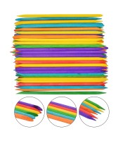 Nail Pusher colorπολυχρωμα ξυλάκια νυχιών, για πετσάκια & επωνύχια 50τεμαχια