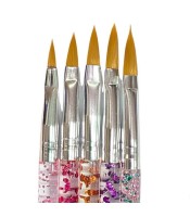 5Pcs Nail Art Brush Tool Set Tip Acrylic UV Gel Builder