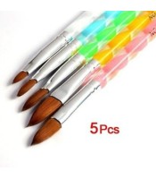 5 Brushes Nail Decoration Gel Watercolor Acrylic Porcelain