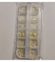 3D Geometric Alloy Metal Nail Art Kit