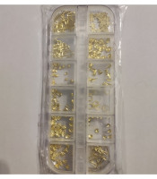 3D Geometric Alloy Metal Nail Art Kit