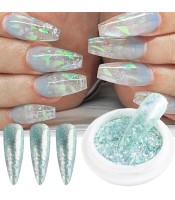 Nails Powder Holographic Glitter Iridescent Sequins Crystal Nail Art Foil