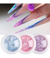 Nails Powder Holographic Glitter Iridescent Sequins Crystal Nail Art Foil