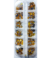 12 цвята Лазерен кръг Блестящи пайети за нокти 3D декор за нокти Холографски люспи с кръгла форма Блестящ дизайн на ноктите