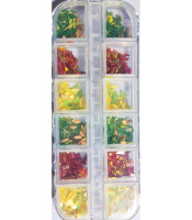 Κασετίνα 12 θέσεων με Διακοσμητικά Νυχιών 3D multicolor