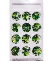 STRAS Glas κοσμηματα, για μανικιουρ, πεντικιουρ, ΣΕΤ 12 ΒΑΖΑΚΙΑ