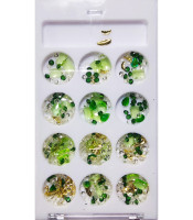 STRAS Glas κοσμηματα, για μανικιουρ, πεντικιουρ, ΣΕΤ 12 ΒΑΖΑΚΙΑ