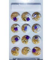 STRAS Glas κοσμηματα, για μανικιουρ, πεντικιουρ, ΣΕΤ 12 ΒΑΖΑΚΙΑ