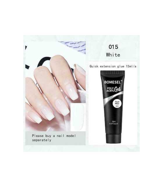 BOMESEL Nail Extension Gel Nude Color Acrylic Quick Building Nail Art Manicure Gel For Nails 015 60ml