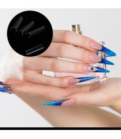 100 C Curve Nail Tips U Curved Square Shape French