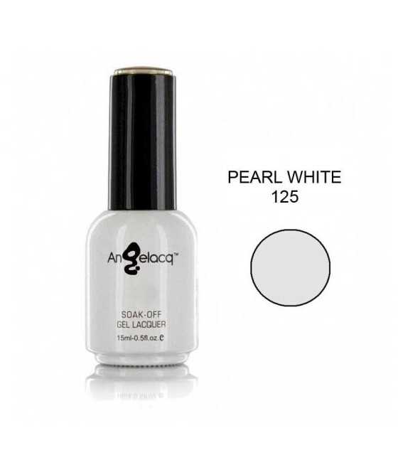 Semi-permanent Professional Nail Polish, Angelacq WHITE 125, 15ml