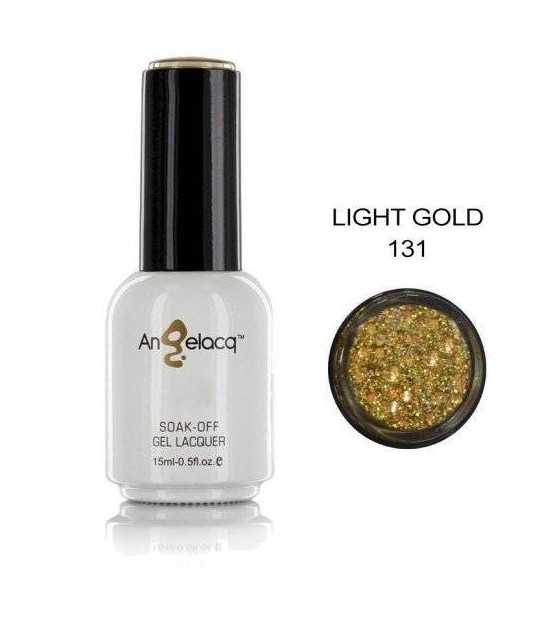 Semi-permanent Professional Nail Polish, Angelacq LIGHT GOLD 131, 15ml