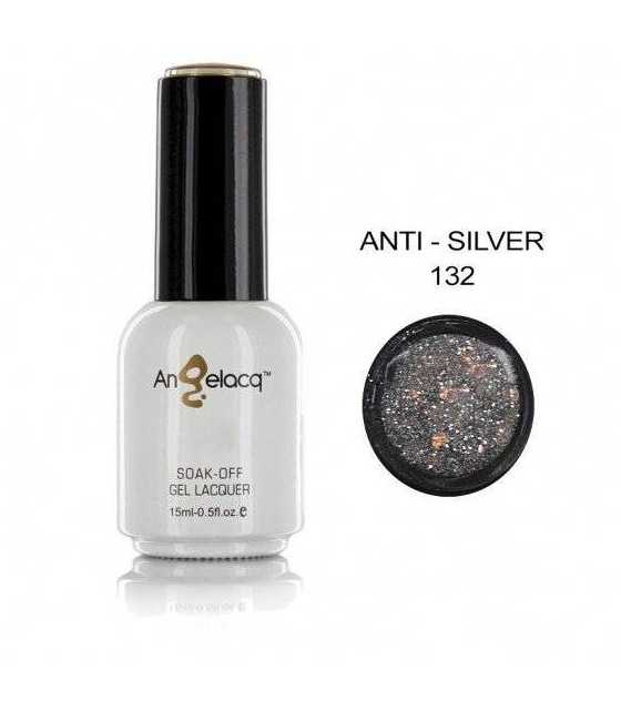 Semi-permanent Professional Nail Polish, Angelacq ANTI SILVER 132, 15ml