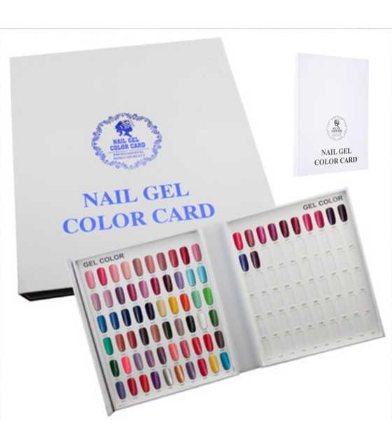 216 Colors Nail Gel Color Card Nail Polish Display Chart Book Nail Art Showing Shelf