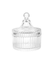 TG033-1 Mini Stripe Glass Bowl With Cover