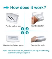 Nail Tool Sterilizer Box, Plastic Sterilization Tray for Tweezer, Eyelash Extensions