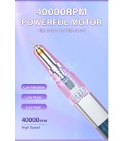 40000RPM Rechargeable Nail Polisher Portable Professional Efile Nail Drill Device With LCD Display Electric Manicure Drill Set